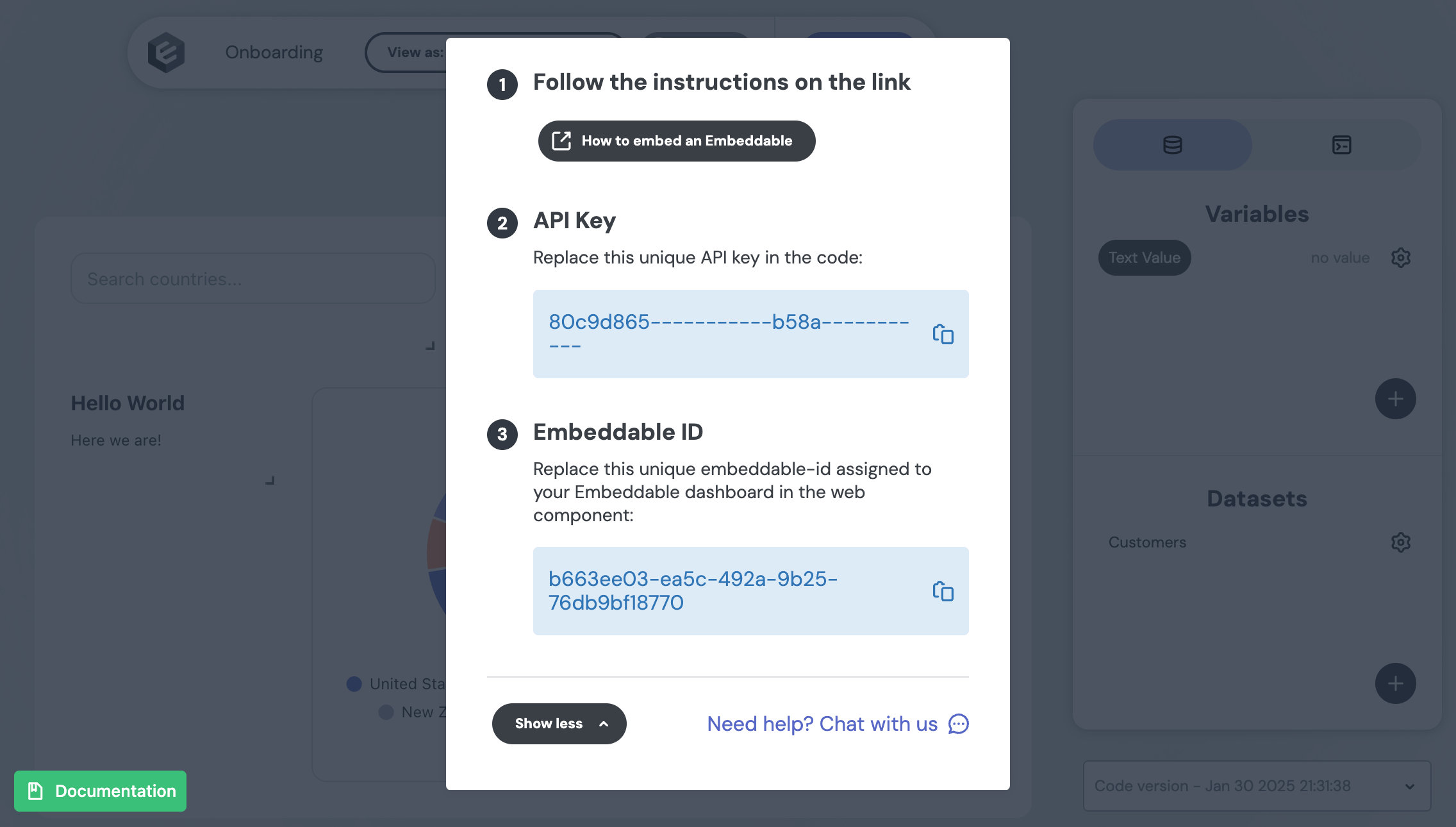 Build Your First Embeddable Embeddable Documentation